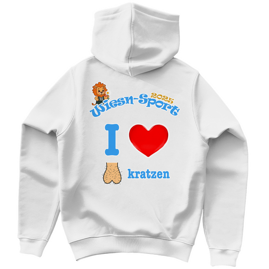 In diesem Fall: Herren Hoodie  - I love Sack kratzen