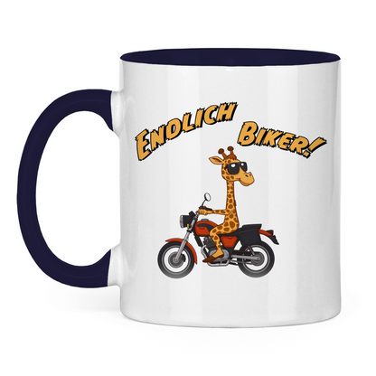 Tasse zweifarbig - Endlich Biker