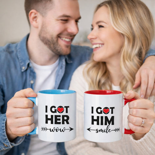 Got her/Got him - Pärchen Set Tassen