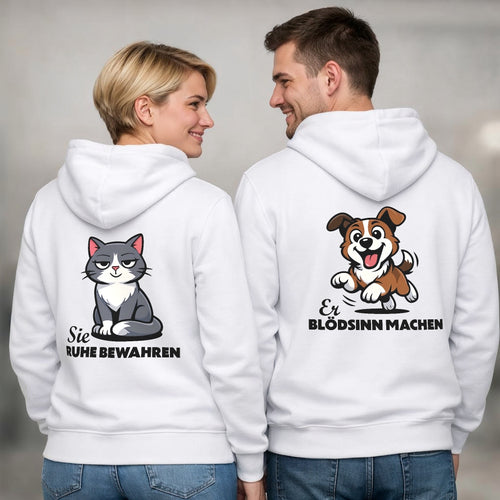 Ruhe bewahren - Blödsinn machen - Kuschel Hoodie Bündel