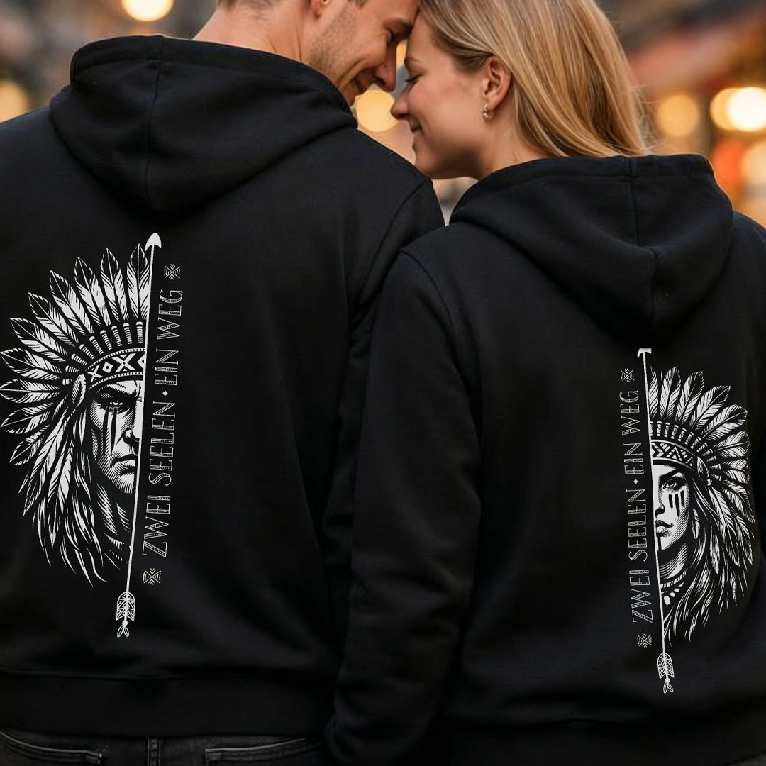 Zwei Seelen - ein Weg / Hoodie Set für Paare