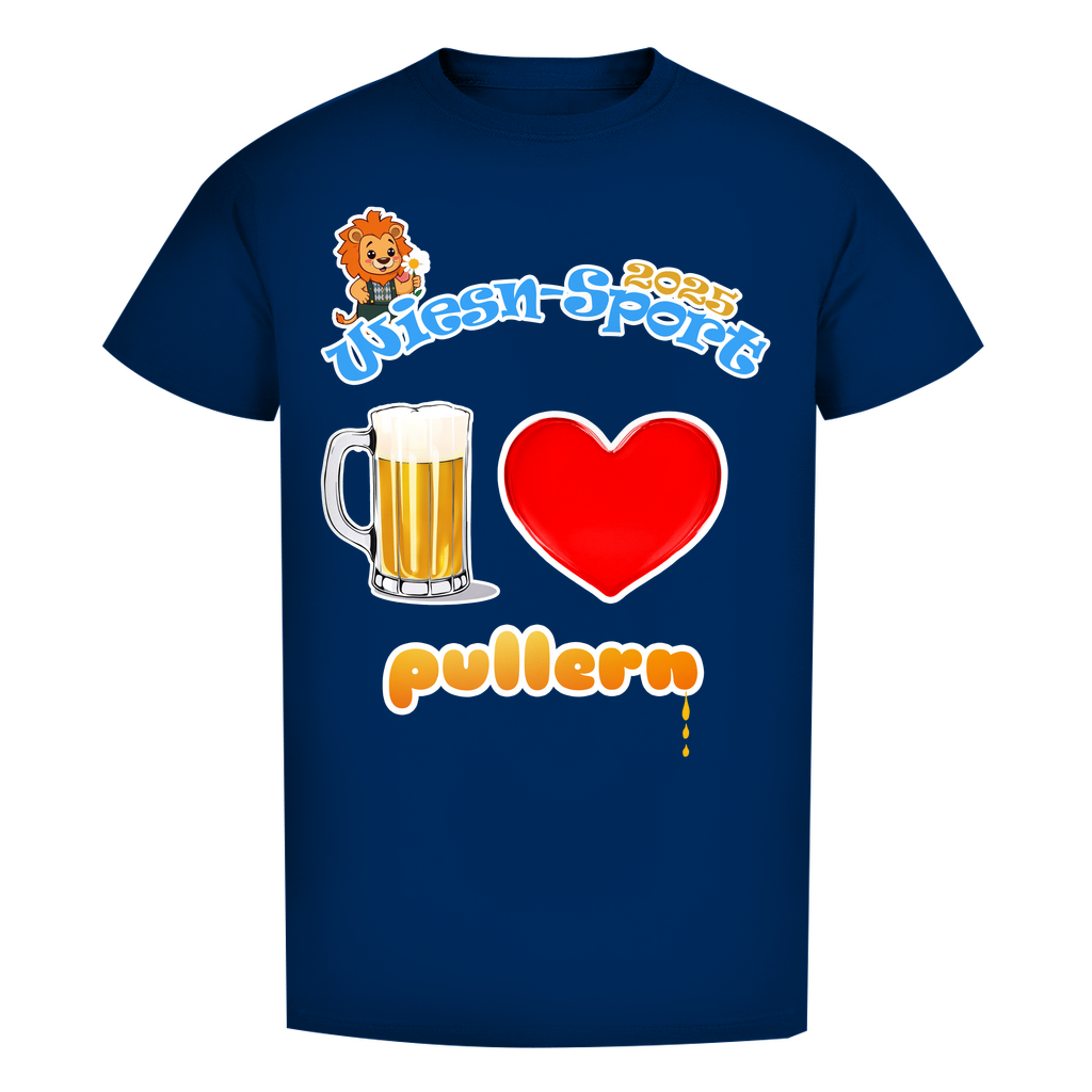 Unisex Premium T-Shirt Wiesn-Sport 2025 - I love pullern (Maß)
