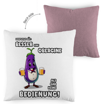Kopfkissen zweifarbig - Besser eine Obergine ...