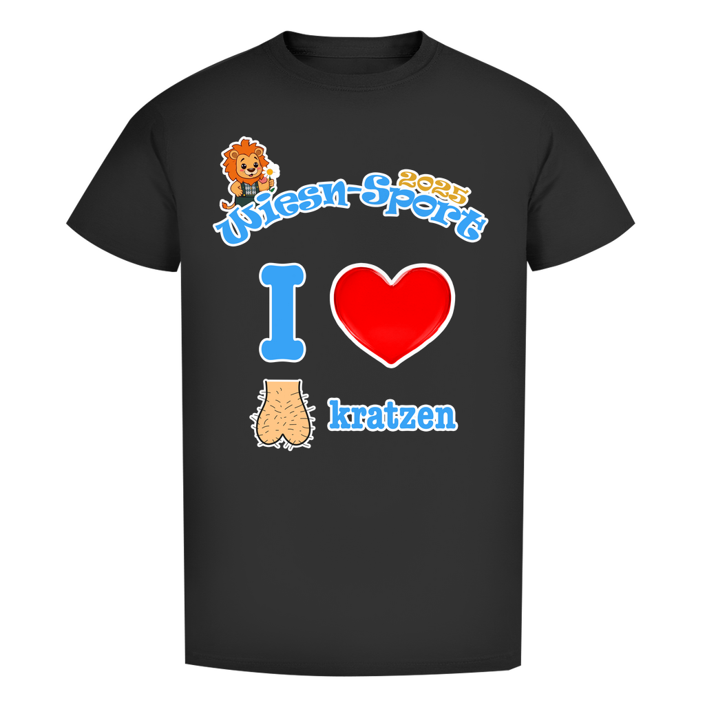 In diesem Fall: Herren Premium T-Shirt Wiesn-Sport 2025 - I love Sack kratzen
