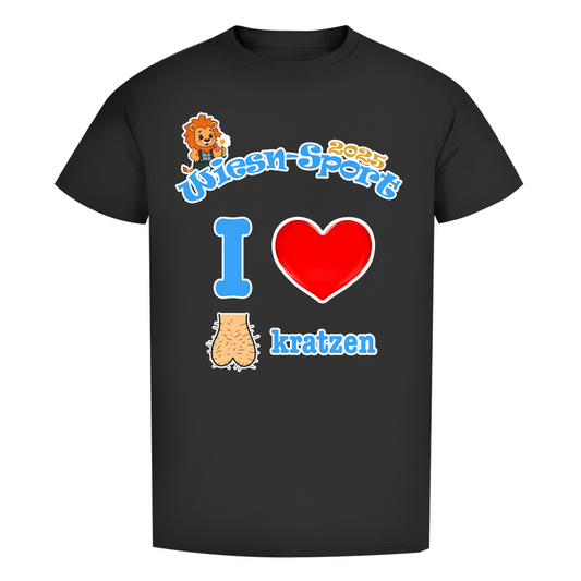 In diesem Fall: Herren Premium T-Shirt Wiesn-Sport 2025 - I love Sack kratzen