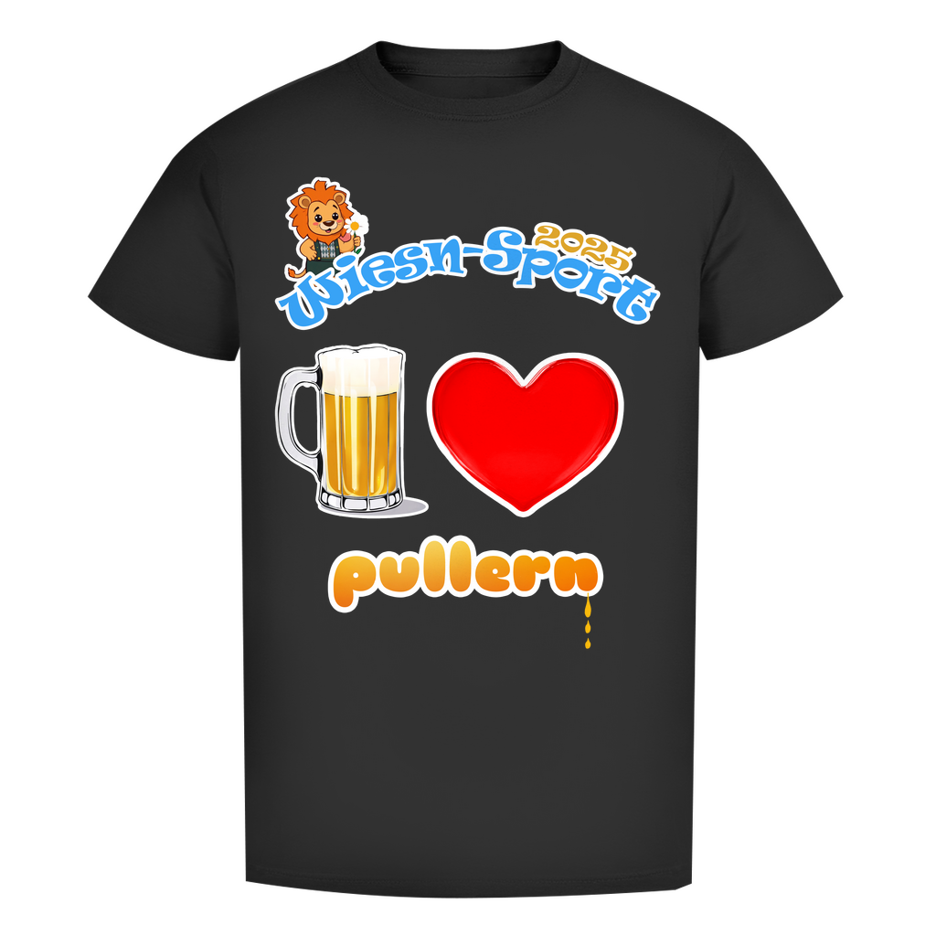 Unisex Premium T-Shirt Wiesn-Sport 2025 - I love pullern (Maß)