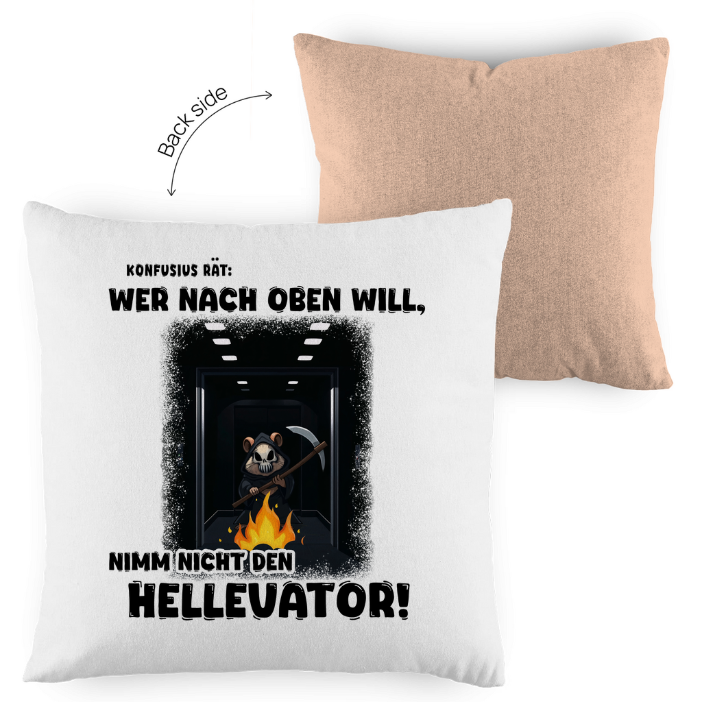 Kopfkissen zweifarbig - Nimm nicht den Hellevator
