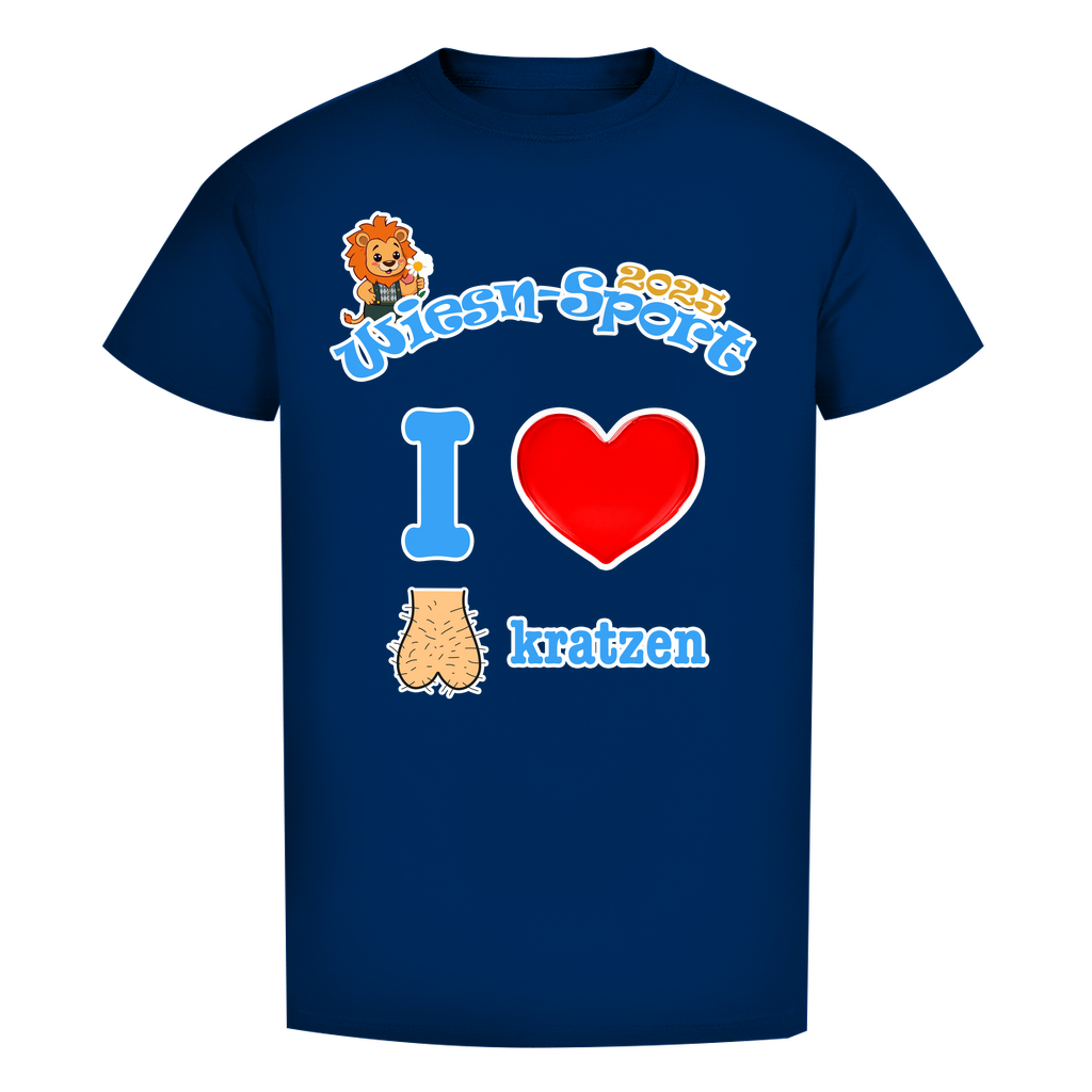 In diesem Fall: Herren Premium T-Shirt Wiesn-Sport 2025 - I love Sack kratzen