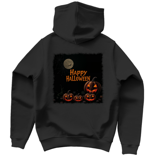 Unisex Hoodie - Happy Halloween - Kürbisse im Mondschein