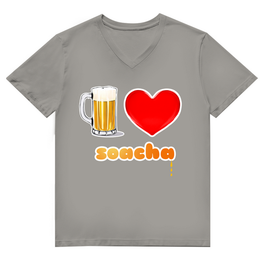 Unisex Premium V-Neck T-Shirt  - I love soacha