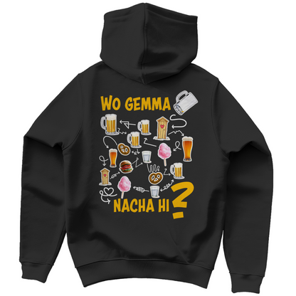 Unisex Hoodie - Wo gemma nacha hi? (zweiseitig)
