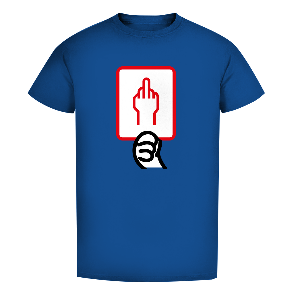 Unisex Premium T-Shirt -  Rote Karte - Stinkefinger