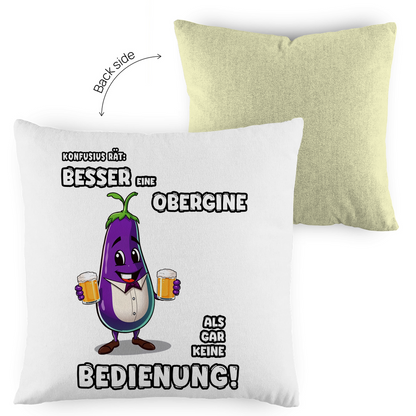 Kopfkissen zweifarbig - Besser eine Obergine ...