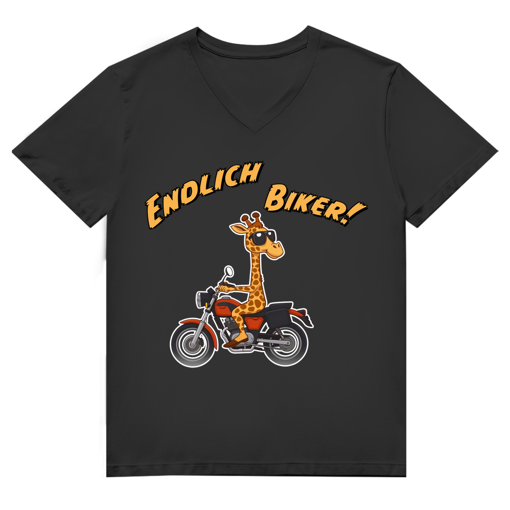 Unisex Premium V-Neck T-Shirt - Endlich Biker