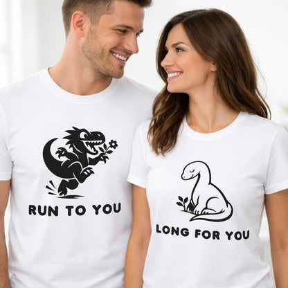 Run to you/Long for you - Pärchen T-Shirt Set