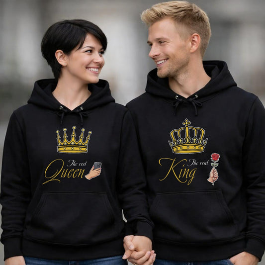 The reel Queen/The real King - Kuschel Hoodie Bündel