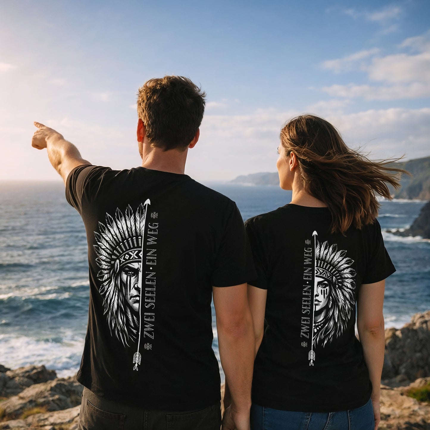 Zwei Seelen - ein Weg / T-Shirt Set für Paare