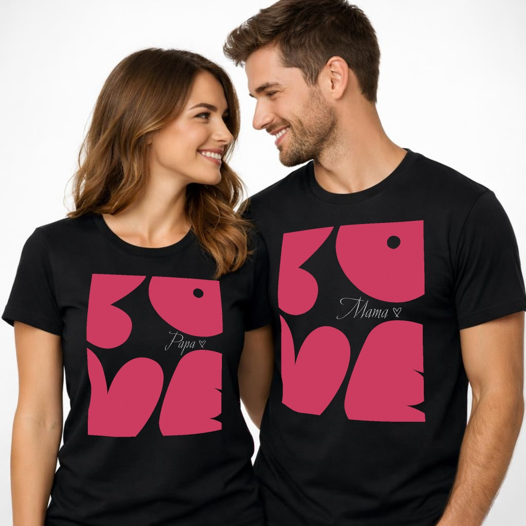 Love Mama/Love Papa - Kuschel T-Shirt Bündel