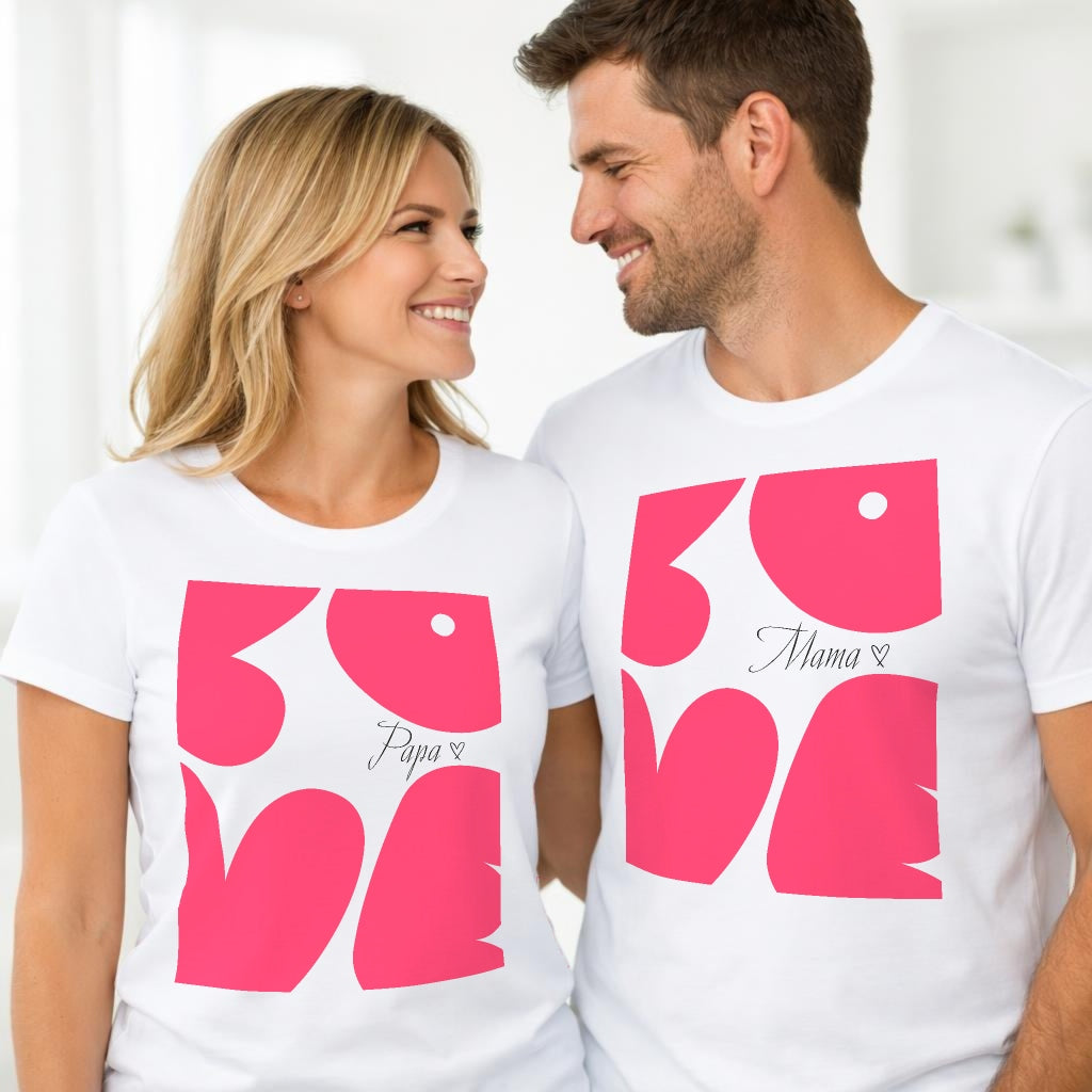 Love Mama/Love Papa - Kuschel T-Shirt Bündel